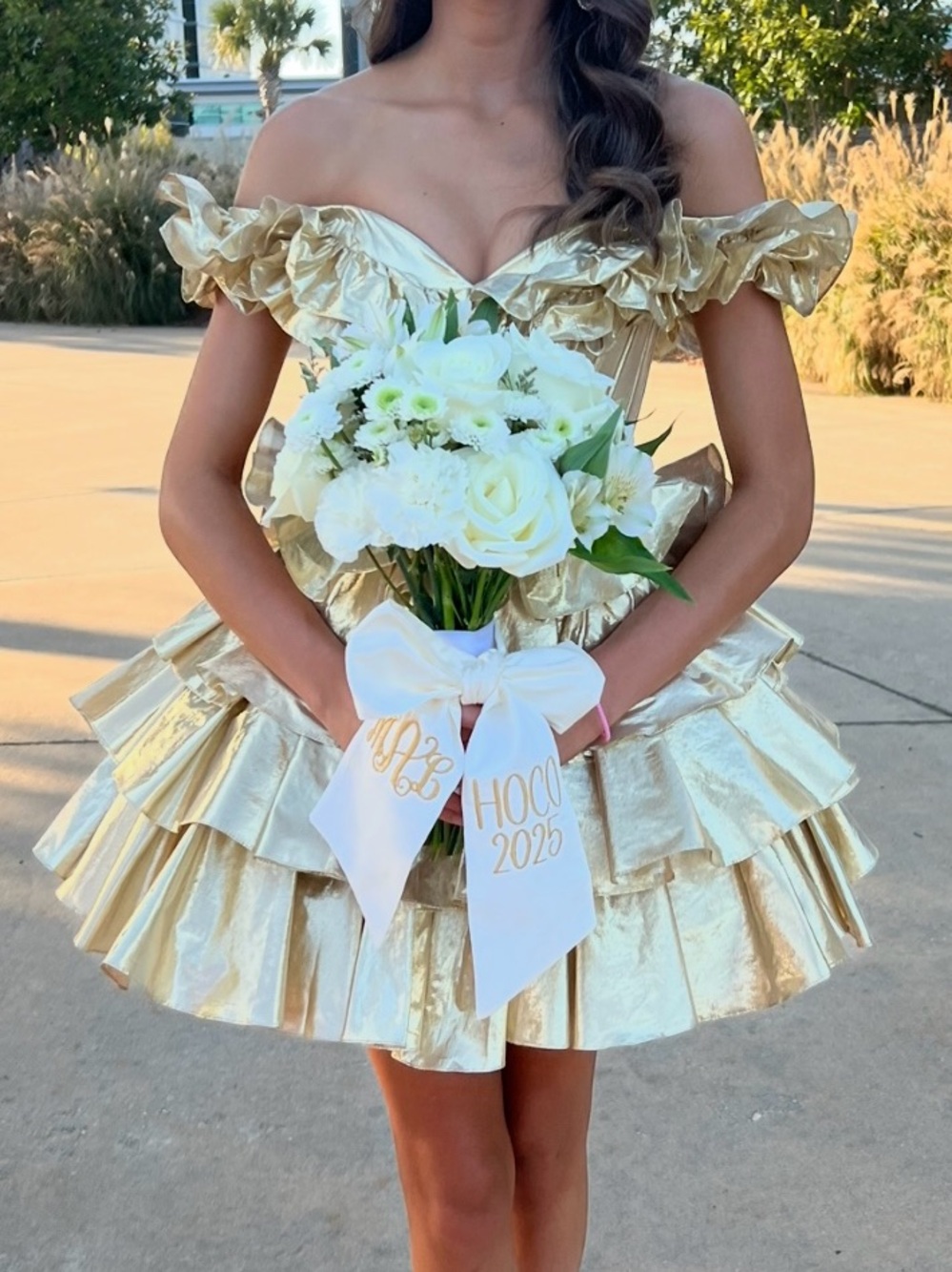 Sherri Hill 56513 Gold Mini Dress